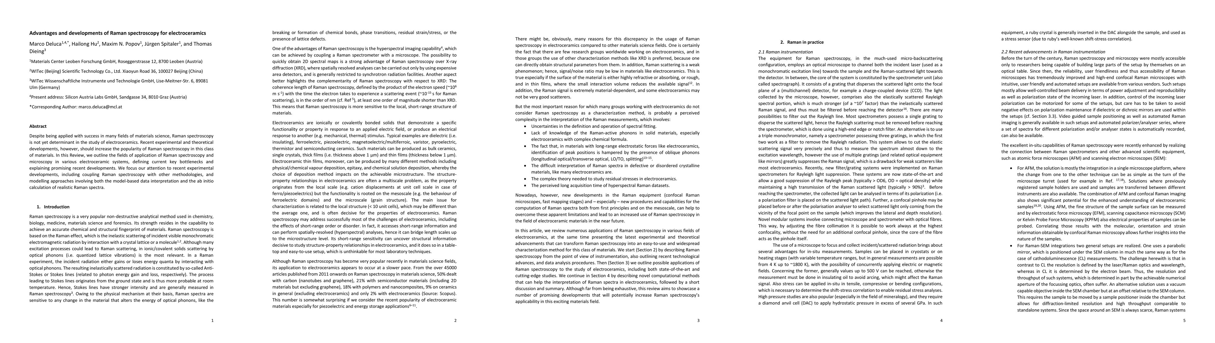 Thumbnail for Advantages and developments of Raman spectroscopy for electroceramics