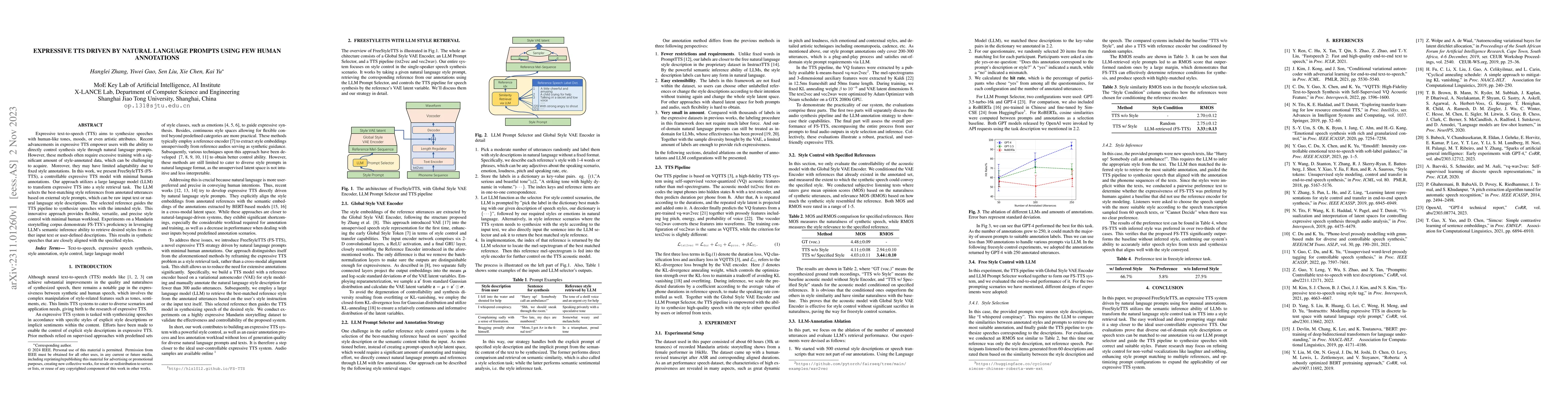 Thumbnail for Expressive TTS Driven by Natural Language Prompts Using Few Human
  Annotations