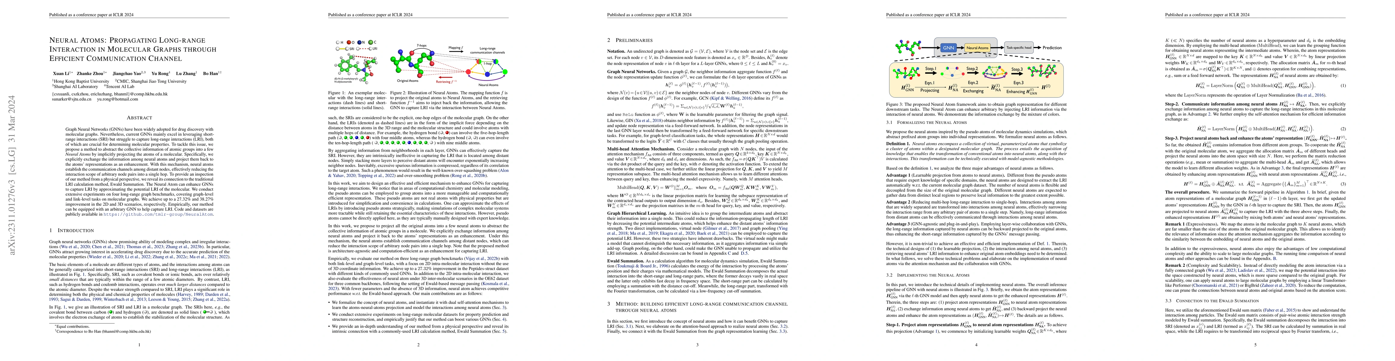 Thumbnail for Neural Atoms: Propagating Long-range Interaction in Molecular Graphs
  through Efficient Communication Channel