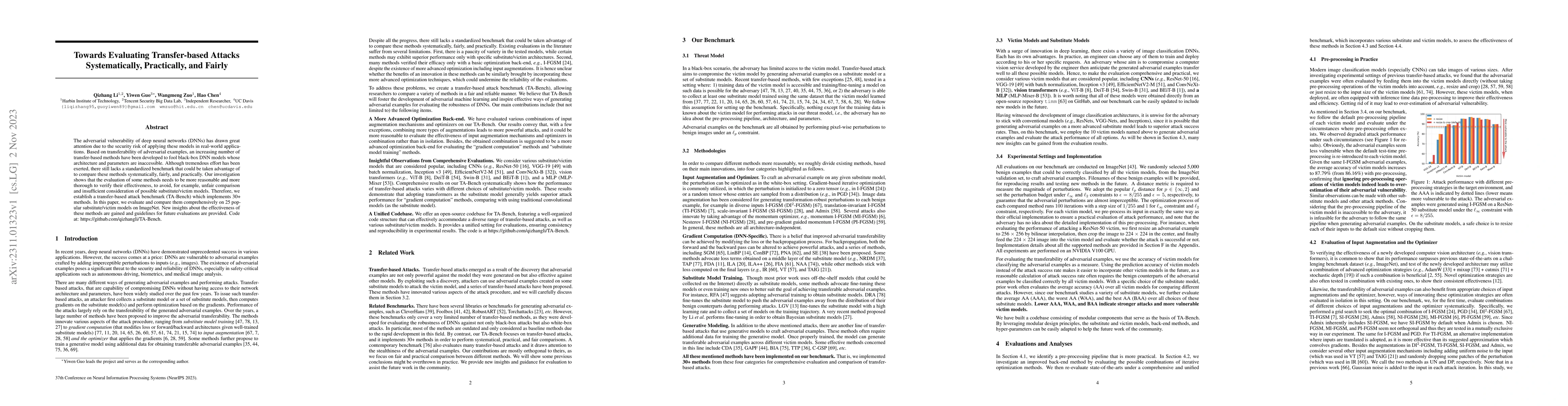 Thumbnail for Towards Evaluating Transfer-based Attacks Systematically, Practically,
  and Fairly