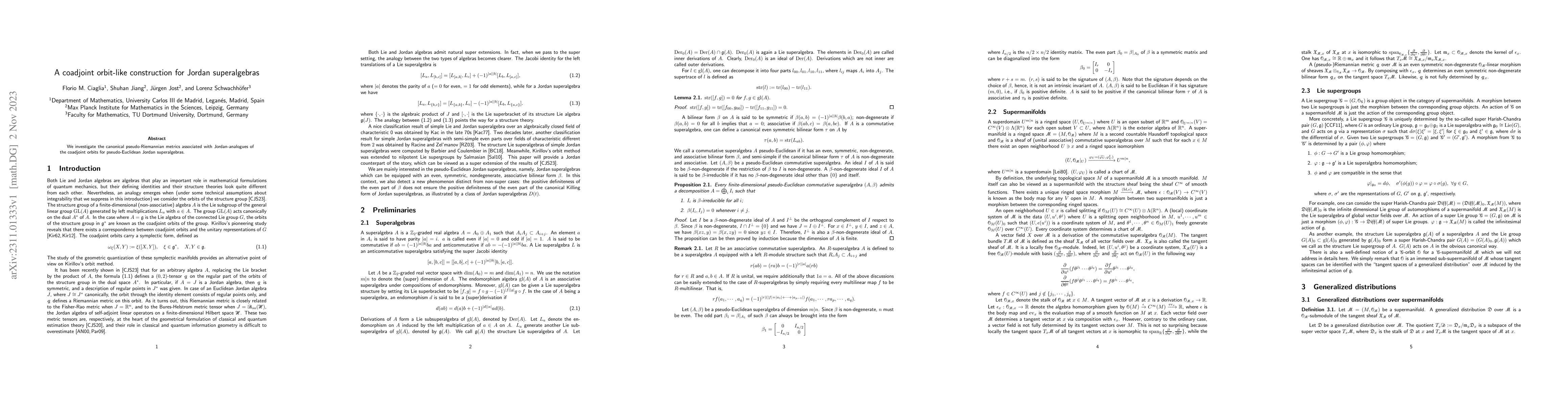 Thumbnail for A coadjoint orbit-like construction for Jordan superalgebras