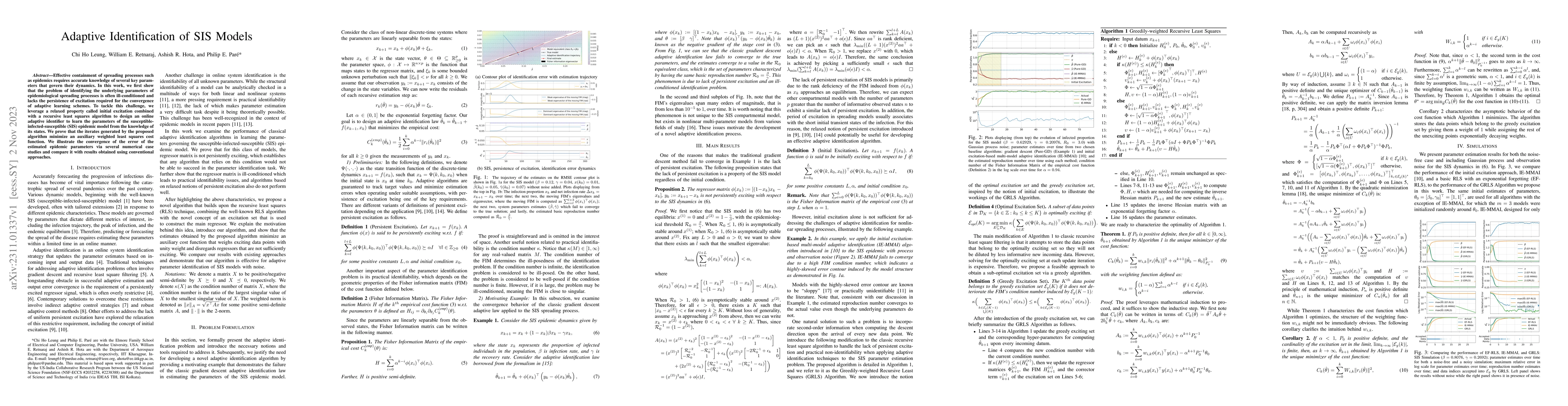 Thumbnail for Adaptive Identification of SIS Models