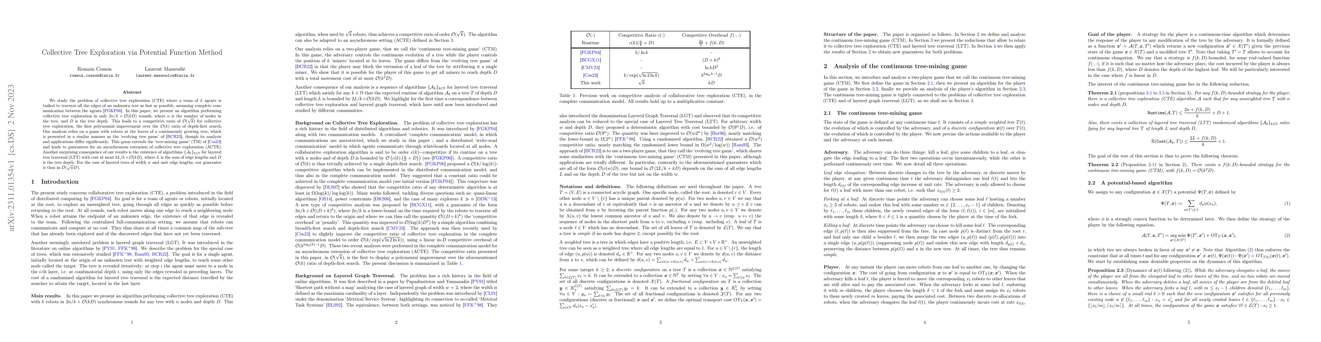 Thumbnail for Collective Tree Exploration via Potential Function Method