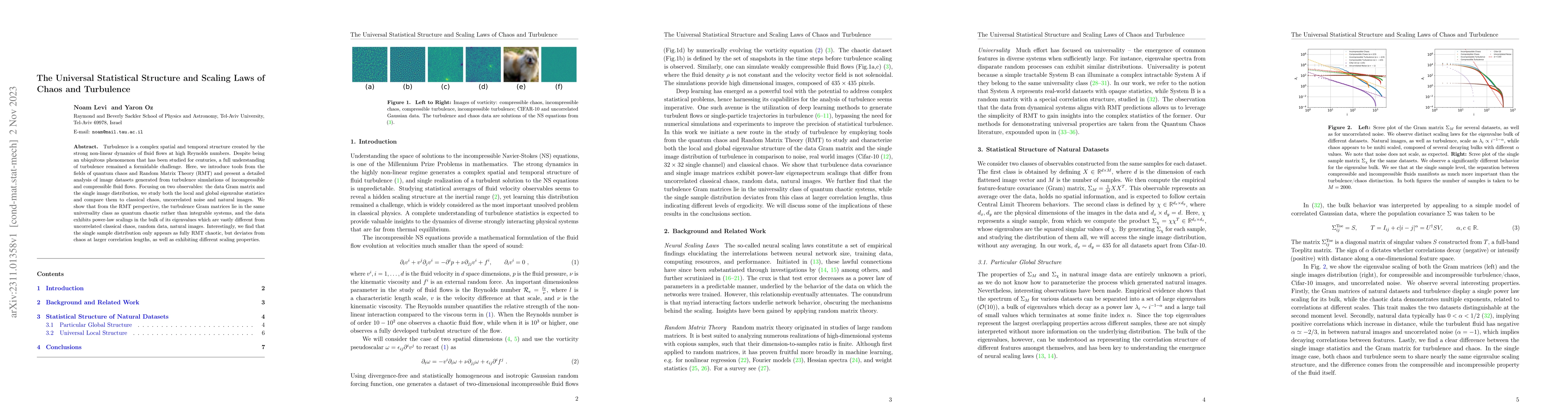 Thumbnail for The Universal Statistical Structure and Scaling Laws of Chaos and
  Turbulence