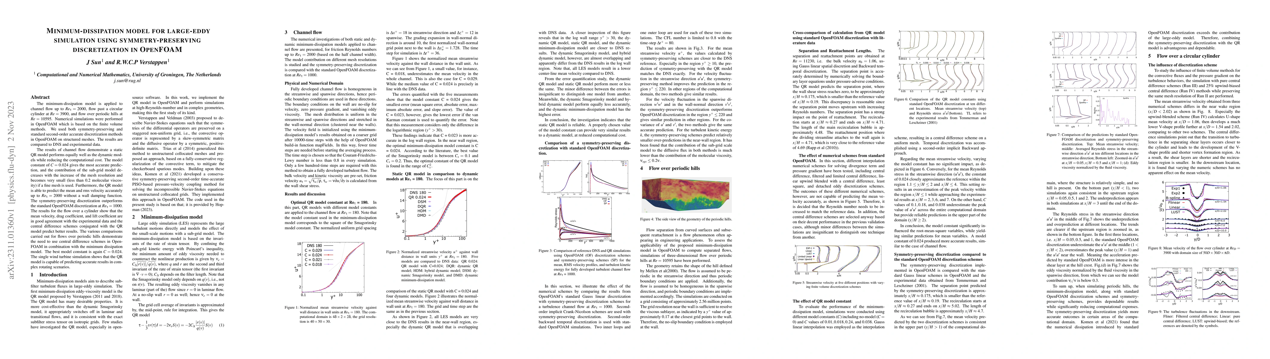 Thumbnail for Minimum-dissipation model for large-eddy simulation using
  symmetry-preserving discretization in OpenFOAM