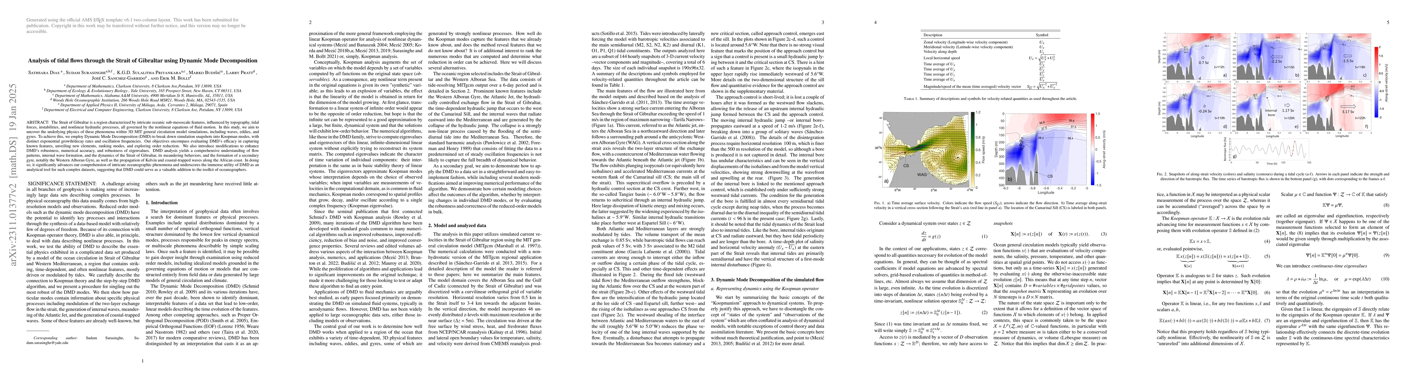 Thumbnail for Analysis of tidal flows through the Strait of Gibraltar using Dynamic
  Mode Decomposition