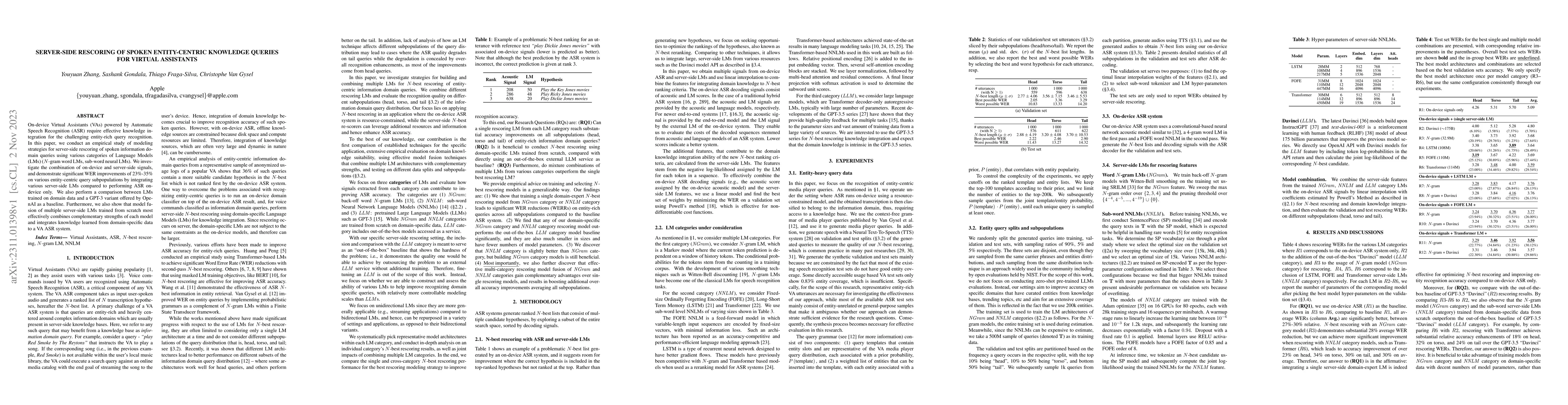 Thumbnail for Server-side Rescoring of Spoken Entity-centric Knowledge Queries for
  Virtual Assistants