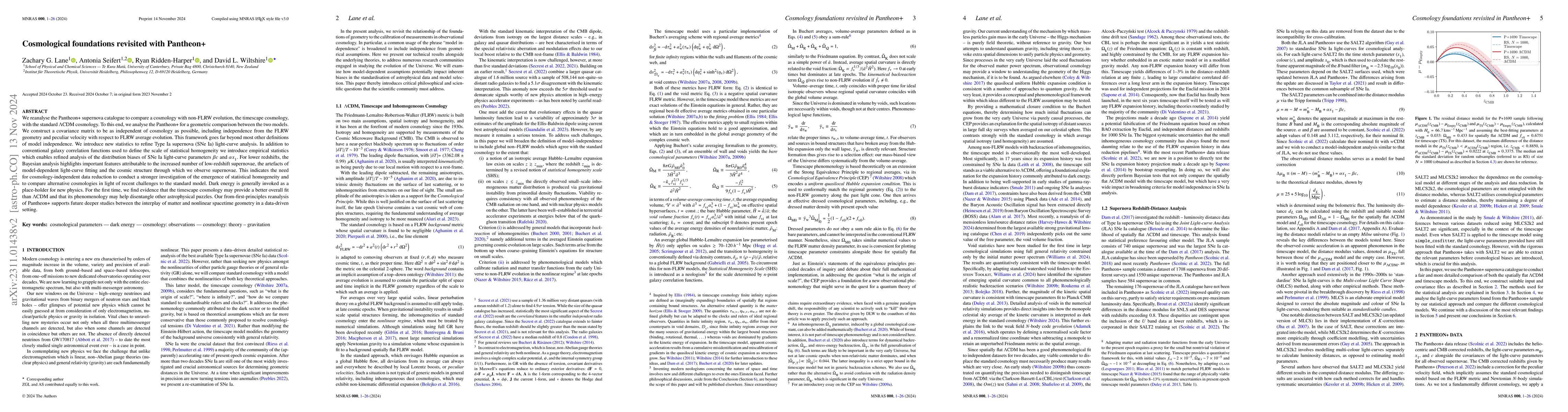 Thumbnail for Cosmological foundations revisited with Pantheon+