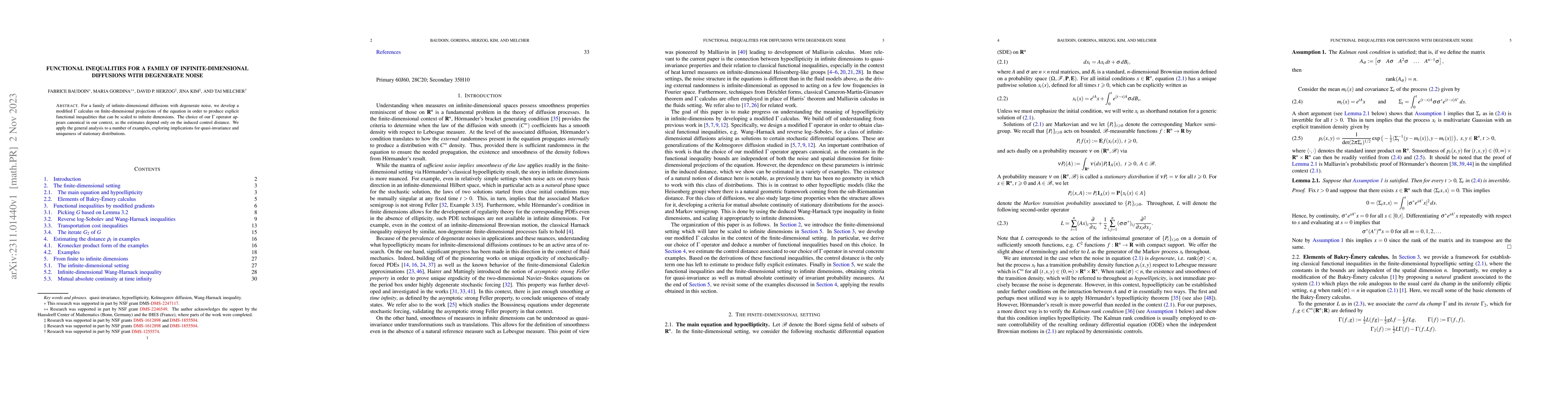 Thumbnail for Functional inequalities for a family of infinite-dimensional diffusions
  with degenerate noise
