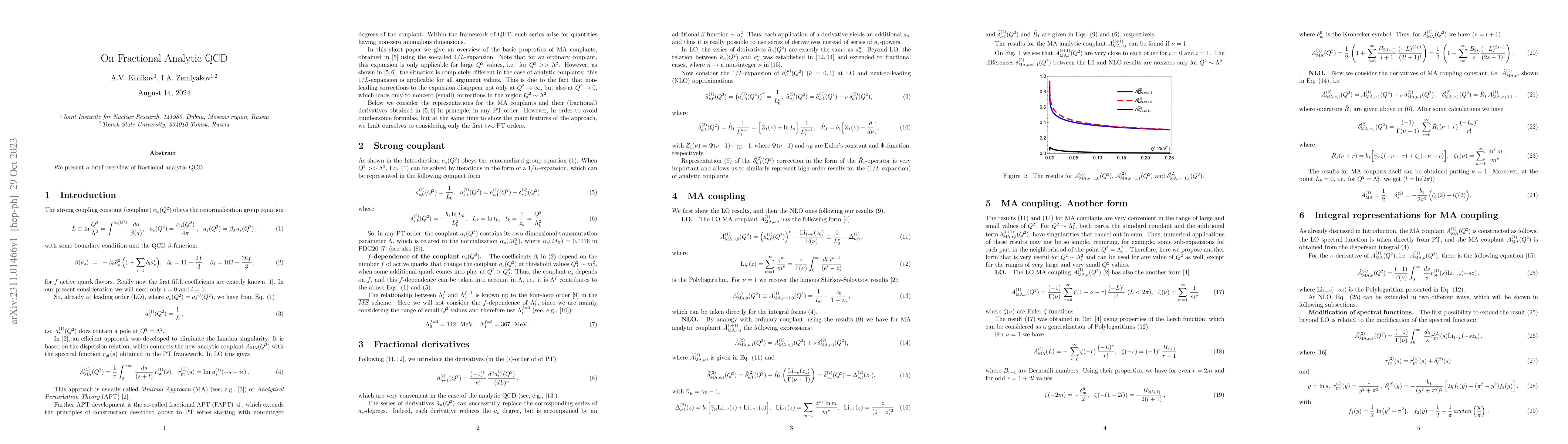 Thumbnail for On Fractional Analytic QCD