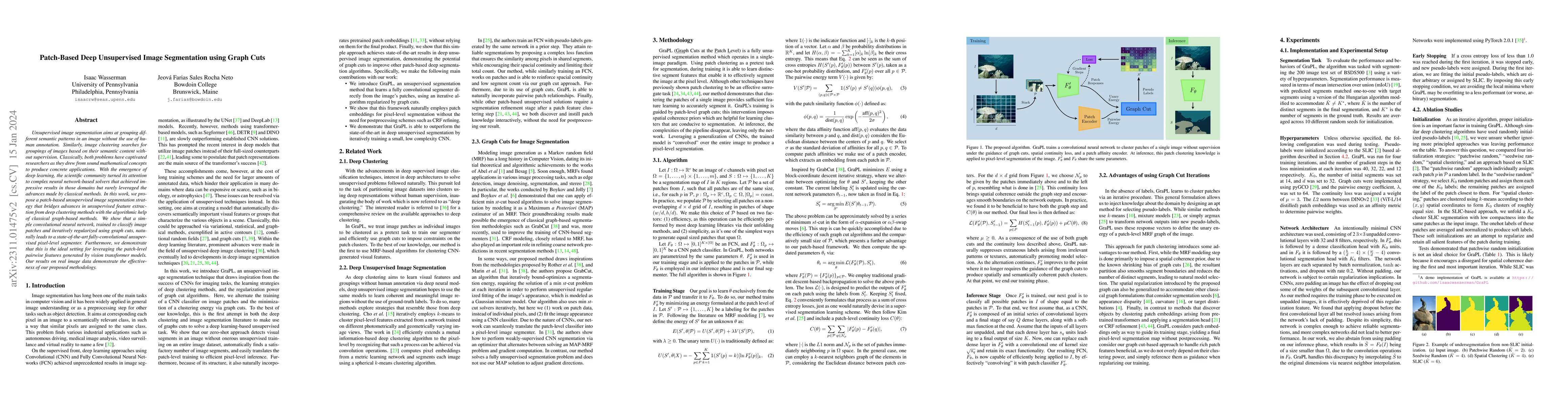 Thumbnail for Patch-Based Deep Unsupervised Image Segmentation using Graph Cuts