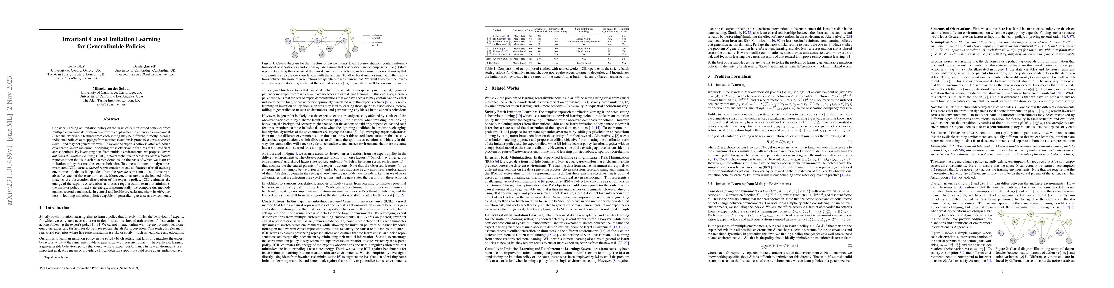 Thumbnail for Invariant Causal Imitation Learning for Generalizable Policies