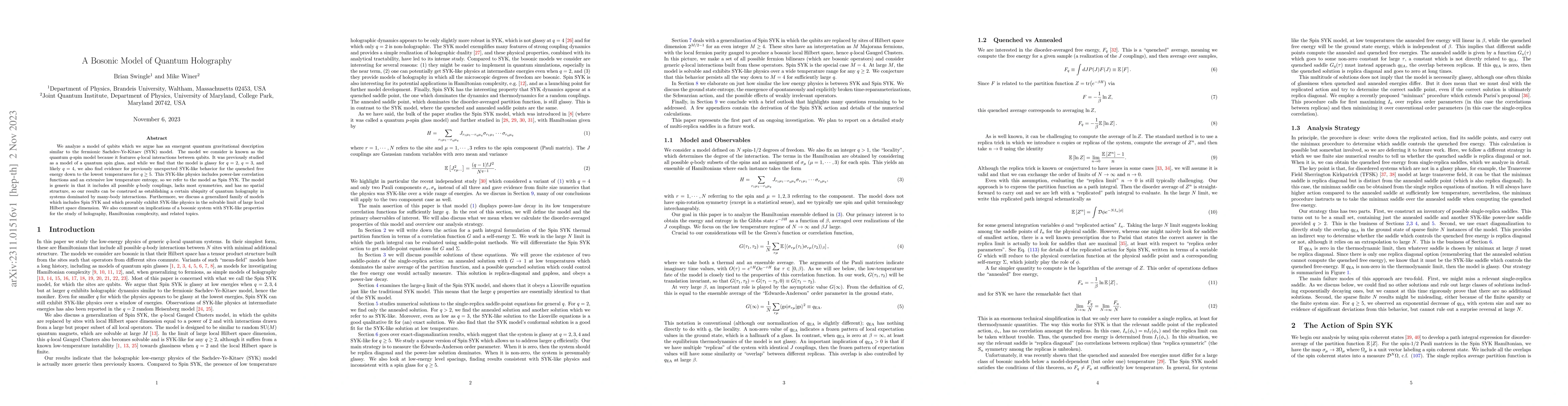 Thumbnail for A Bosonic Model of Quantum Holography