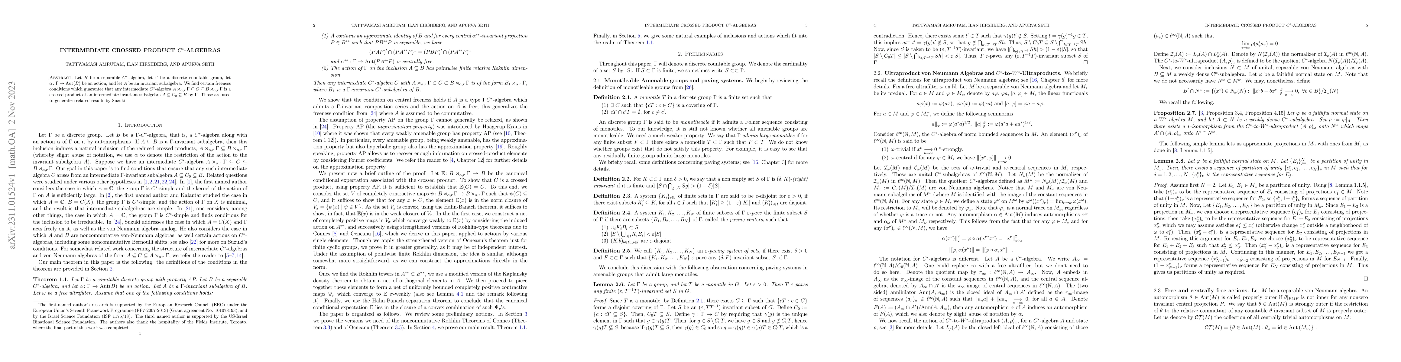 Thumbnail for Intermediate crossed product $C^*$-algebras