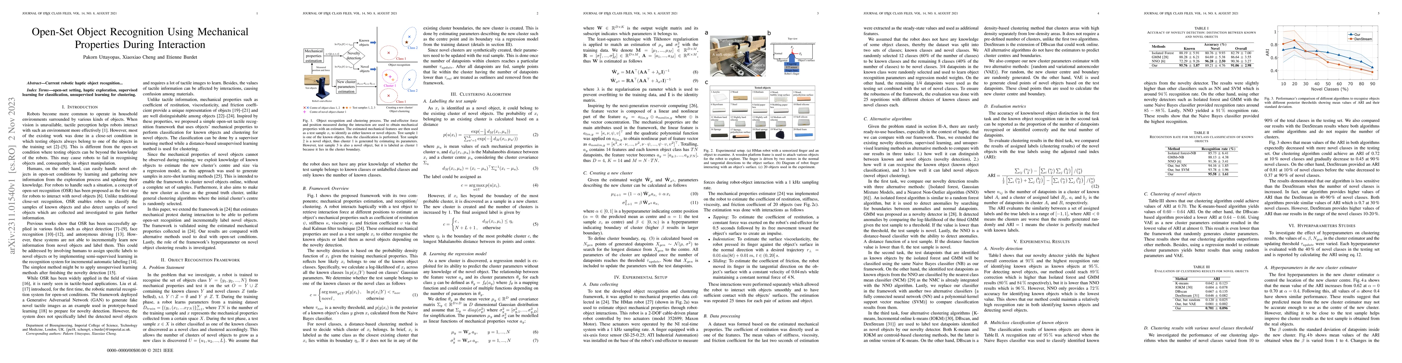 Thumbnail for Open-Set Object Recognition Using Mechanical Properties During
  Interaction