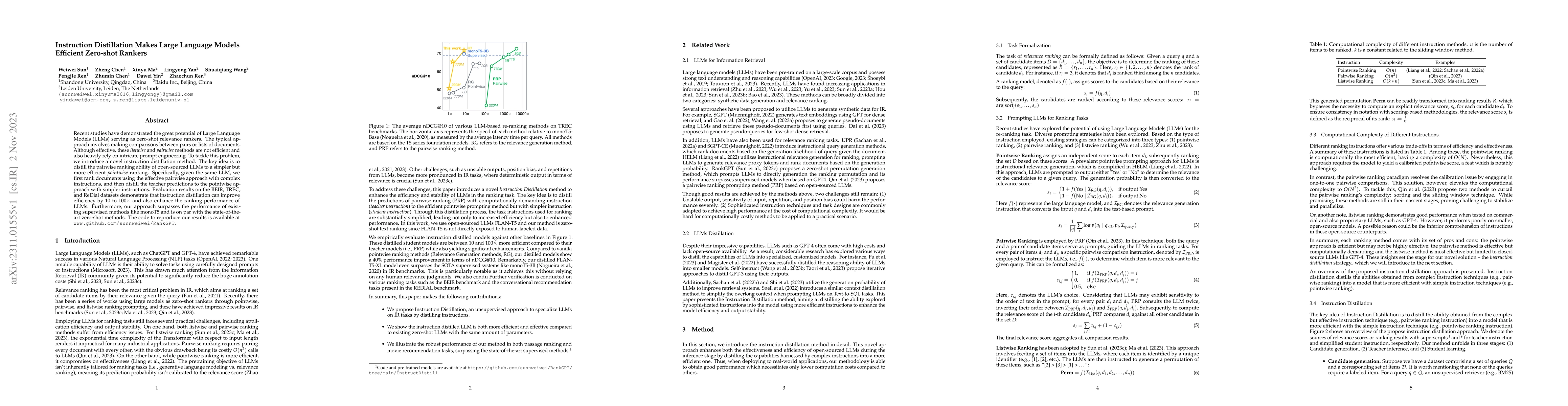 Thumbnail for Instruction Distillation Makes Large Language Models Efficient Zero-shot
  Rankers