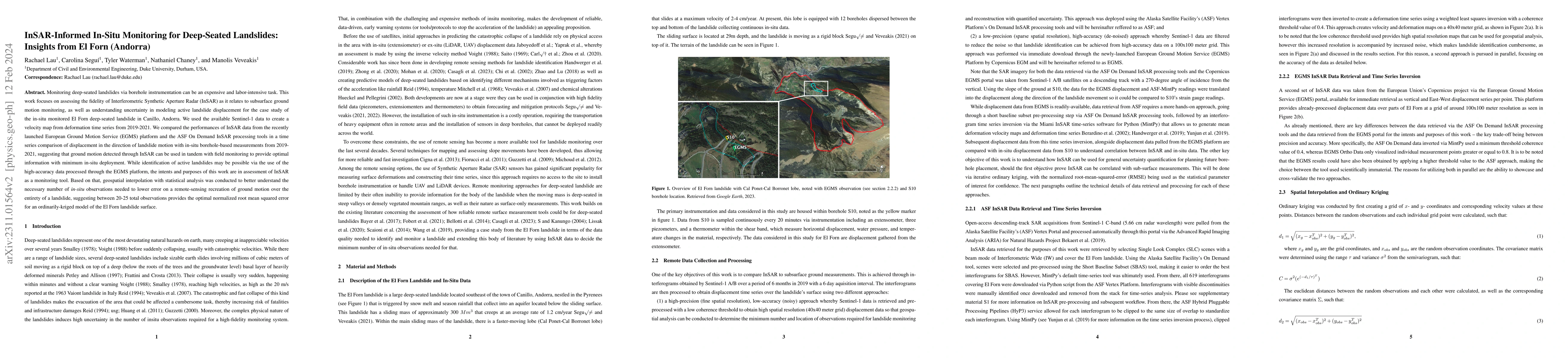 Thumbnail for InSAR-Informed In-Situ Monitoring for Deep-Seated Landslides