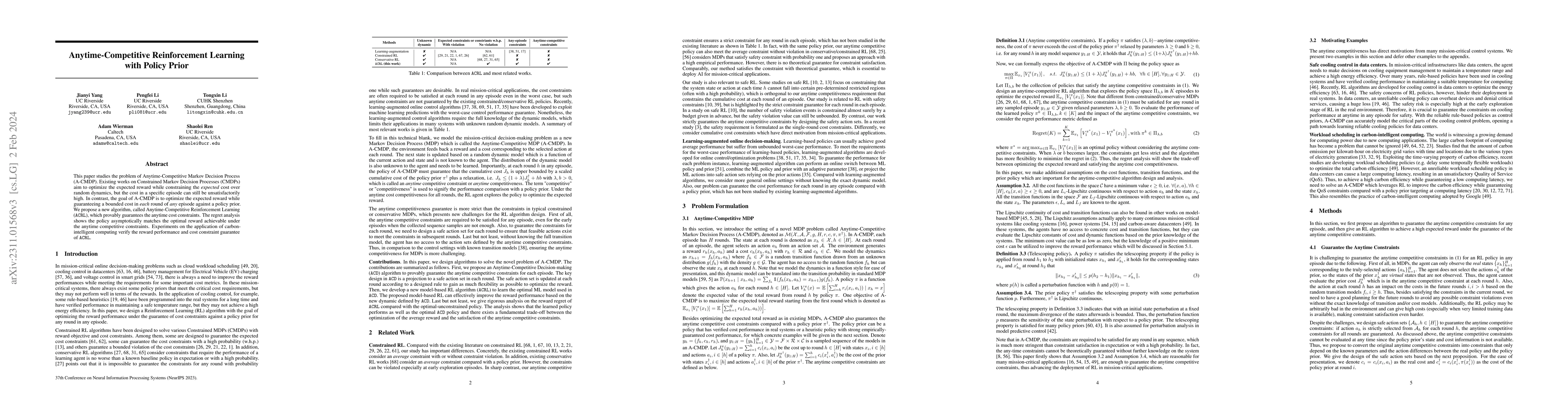 Thumbnail for Anytime-Competitive Reinforcement Learning with Policy Prior