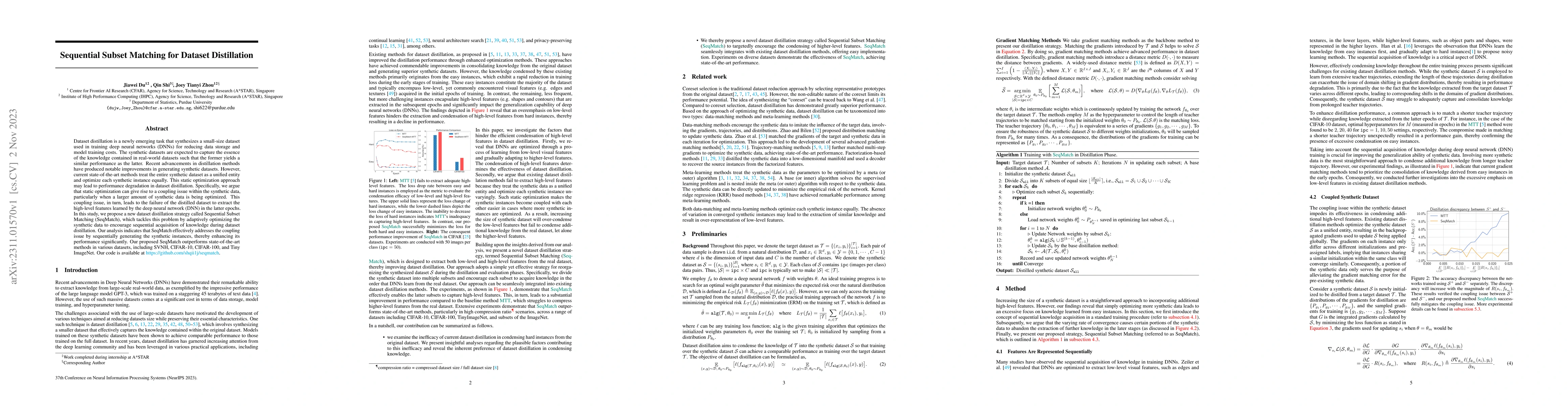 Thumbnail for Sequential Subset Matching for Dataset Distillation