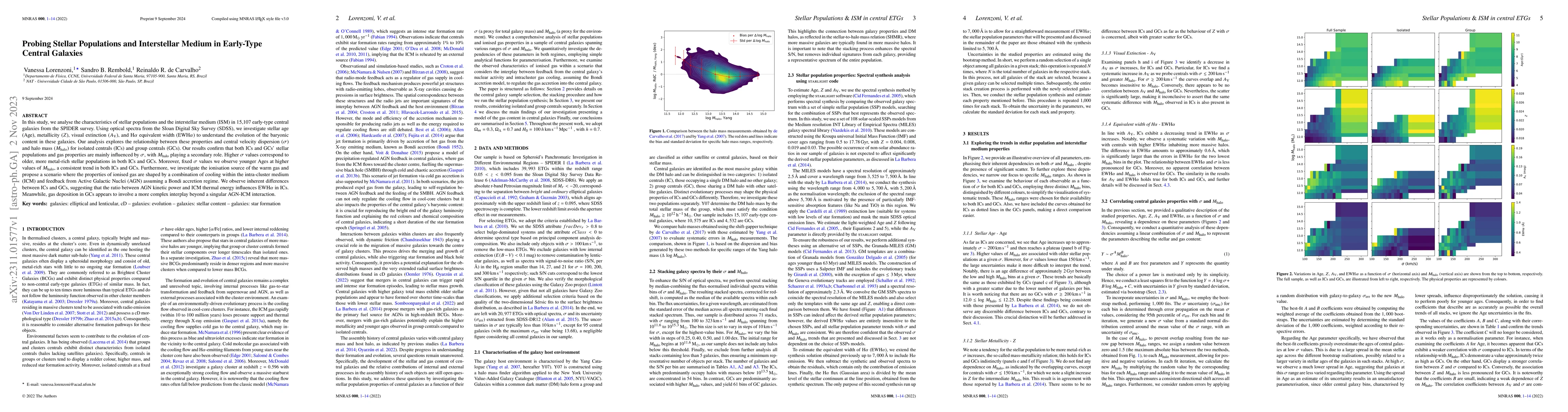 Thumbnail for Probing Stellar Populations and Interstellar Medium in Early-Type
  Central Galaxies