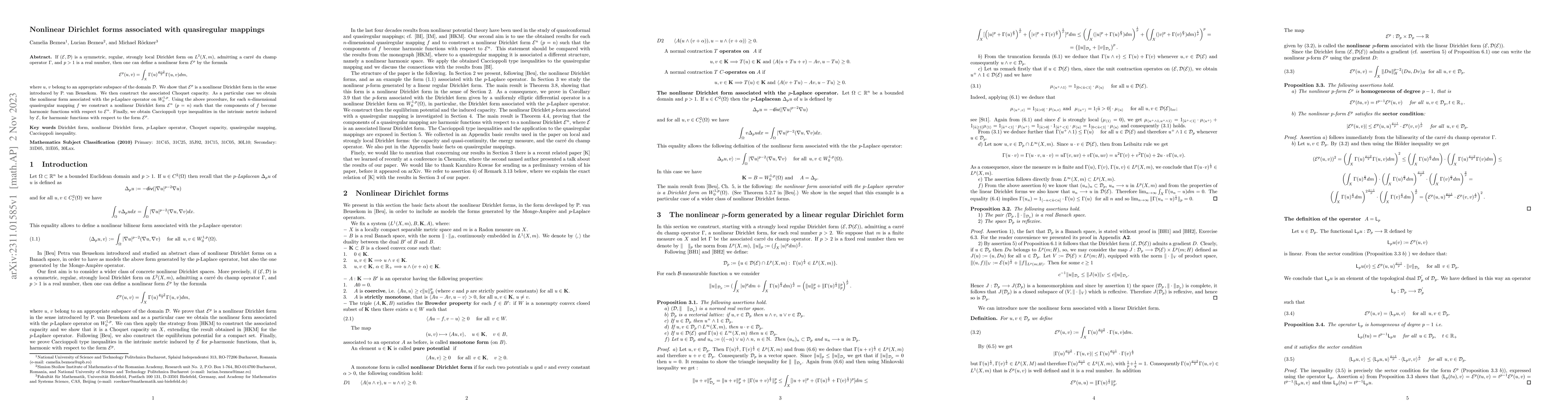 Thumbnail for Nonlinear Dirichlet forms associated with quasiregular mappings
