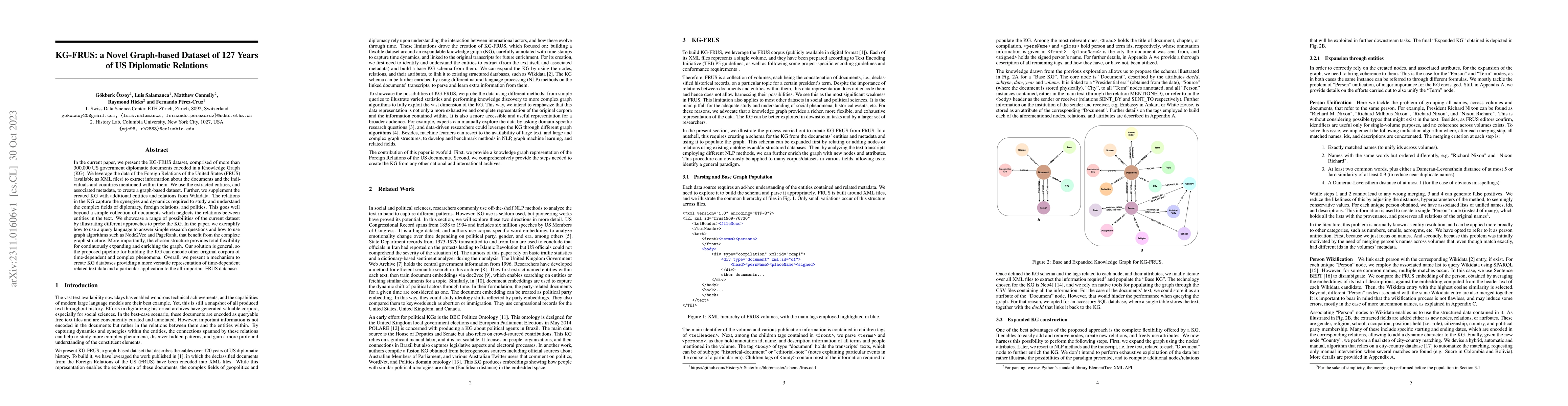 Thumbnail for KG-FRUS: a Novel Graph-based Dataset of 127 Years of US Diplomatic
  Relations