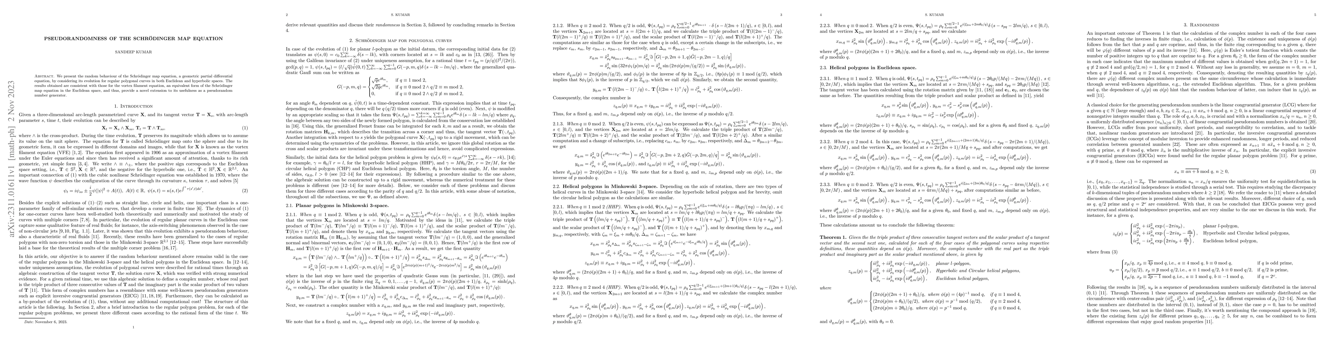 Thumbnail for Pseudorandomness of the Schr\"odinger map equation