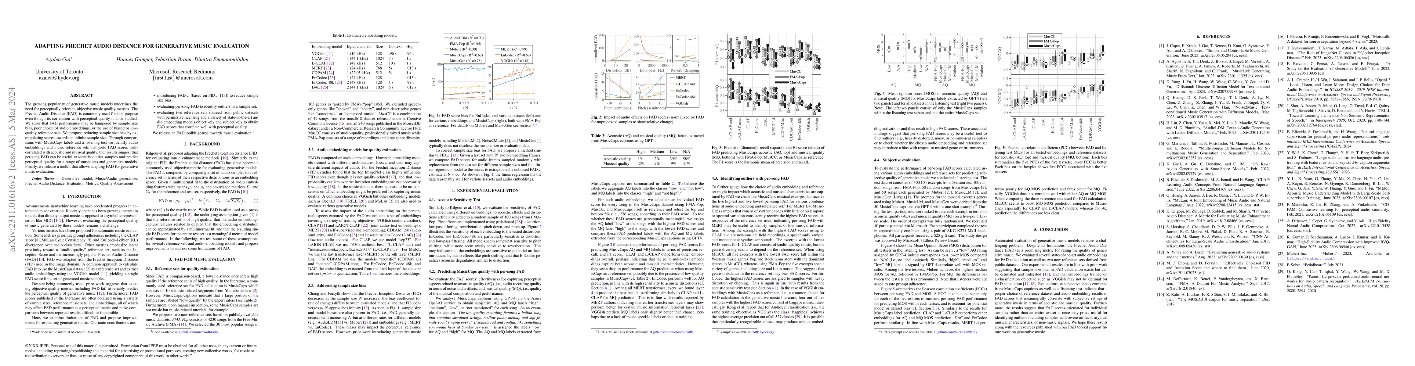 Thumbnail for Adapting Frechet Audio Distance for Generative Music Evaluation