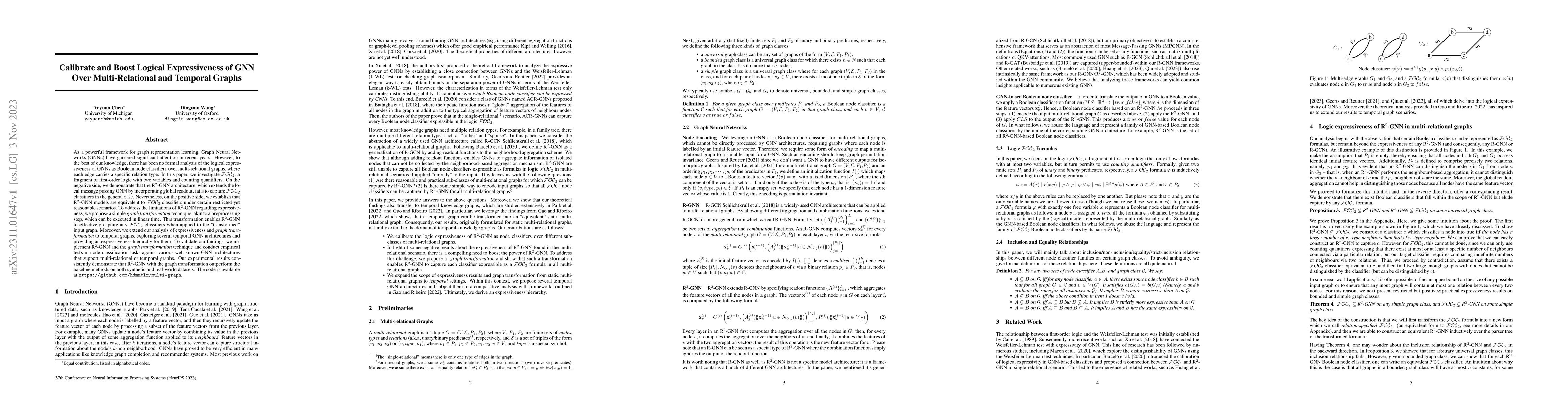 Thumbnail for Calibrate and Boost Logical Expressiveness of GNN Over Multi-Relational
  and Temporal Graphs