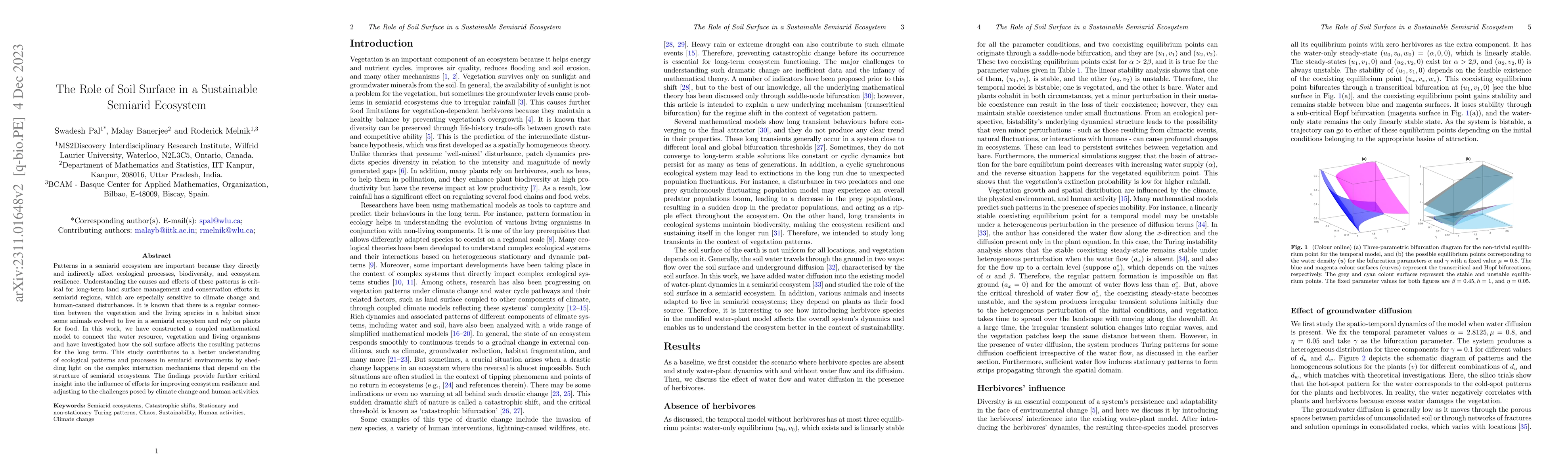 Thumbnail for The Role of Soil Surface in a Sustainable Semiarid Ecosystem