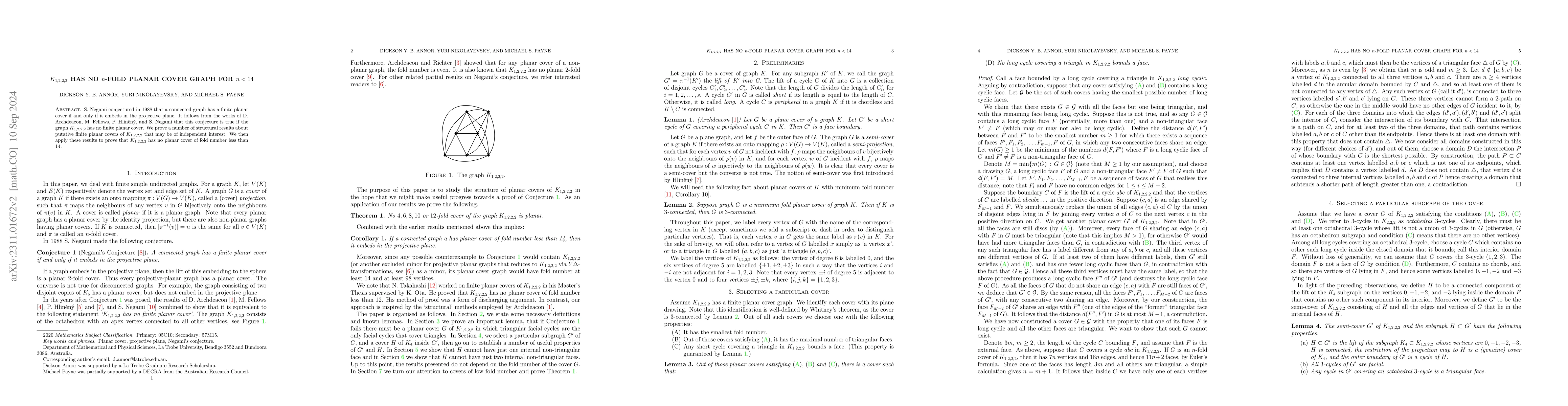 Thumbnail for Counterexamples to Negami's Conjecture have ply at least 14
