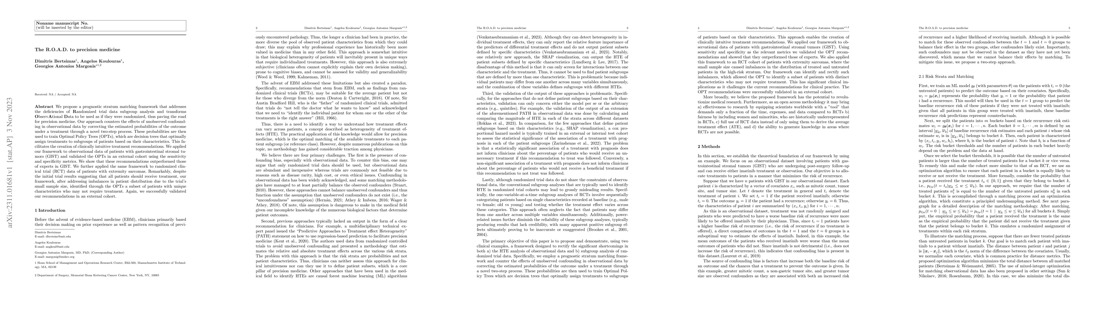 Thumbnail for The R.O.A.D. to precision medicine