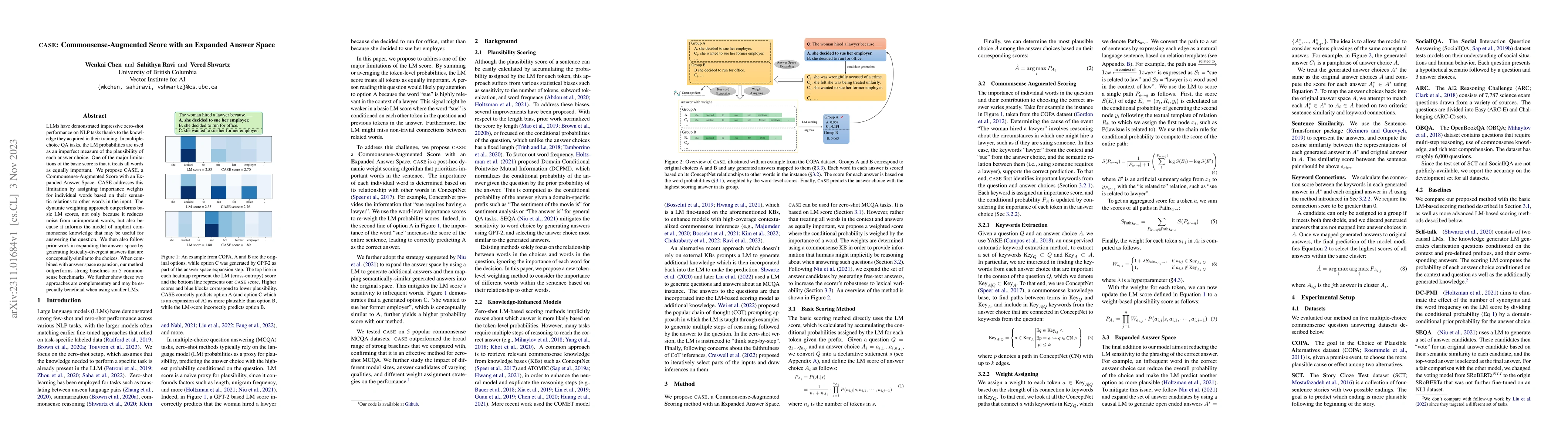 Thumbnail for CASE: Commonsense-Augmented Score with an Expanded Answer Space