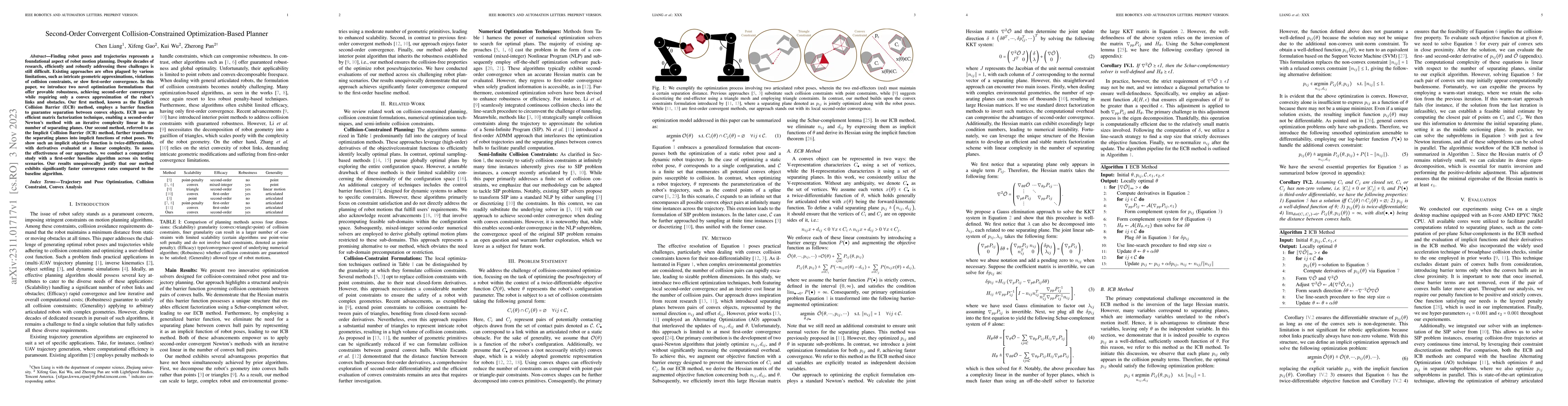 Thumbnail for Second-Order Convergent Collision-Constrained Optimization-Based Planner