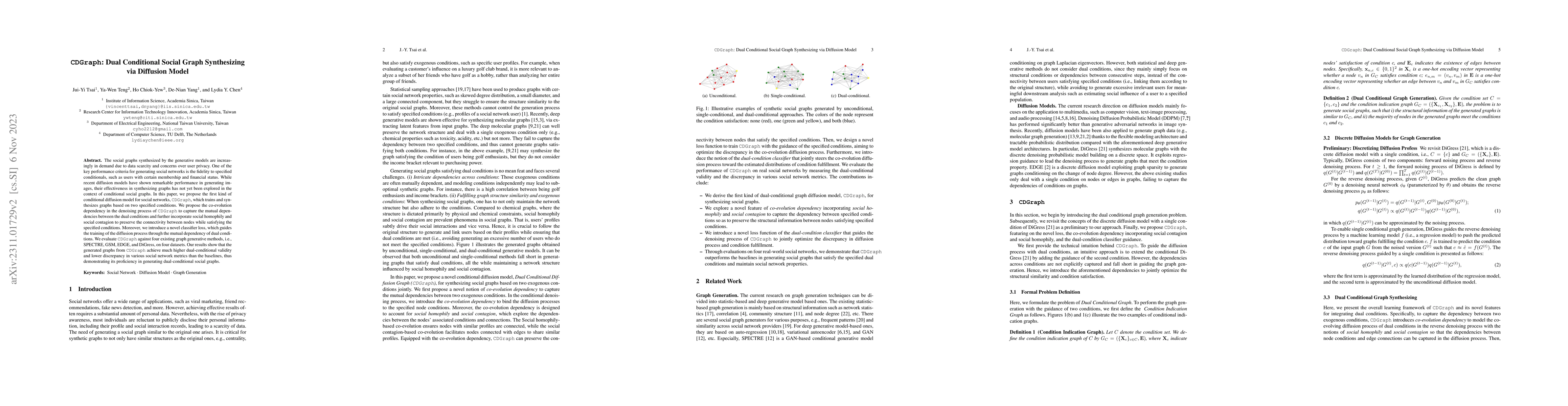 Thumbnail for CDGraph: Dual Conditional Social Graph Synthesizing via Diffusion Model
