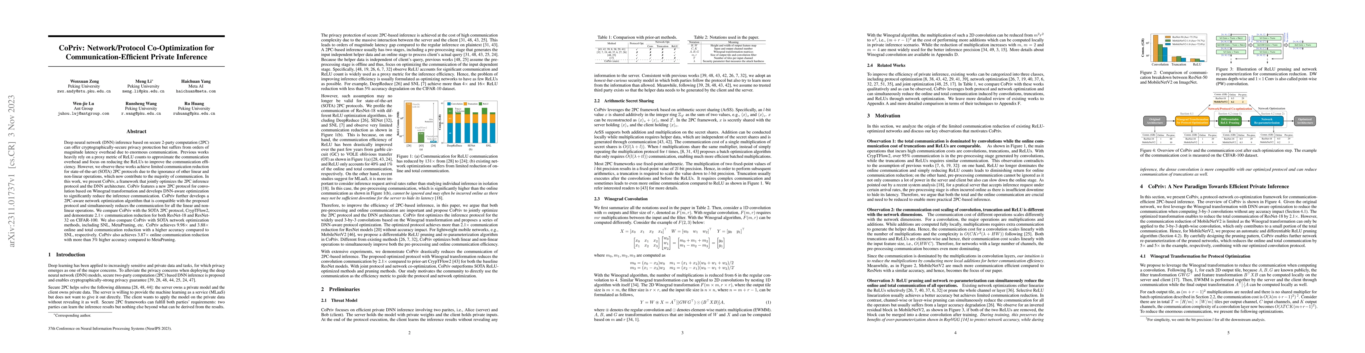 Thumbnail for CoPriv: Network/Protocol Co-Optimization for Communication-Efficient
  Private Inference