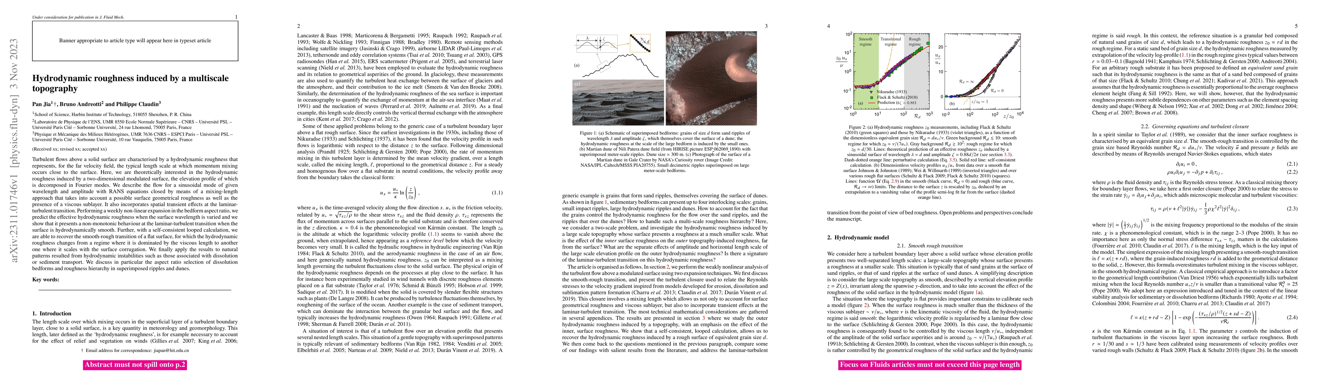 Thumbnail for Hydrodynamic roughness induced by a multiscale topography