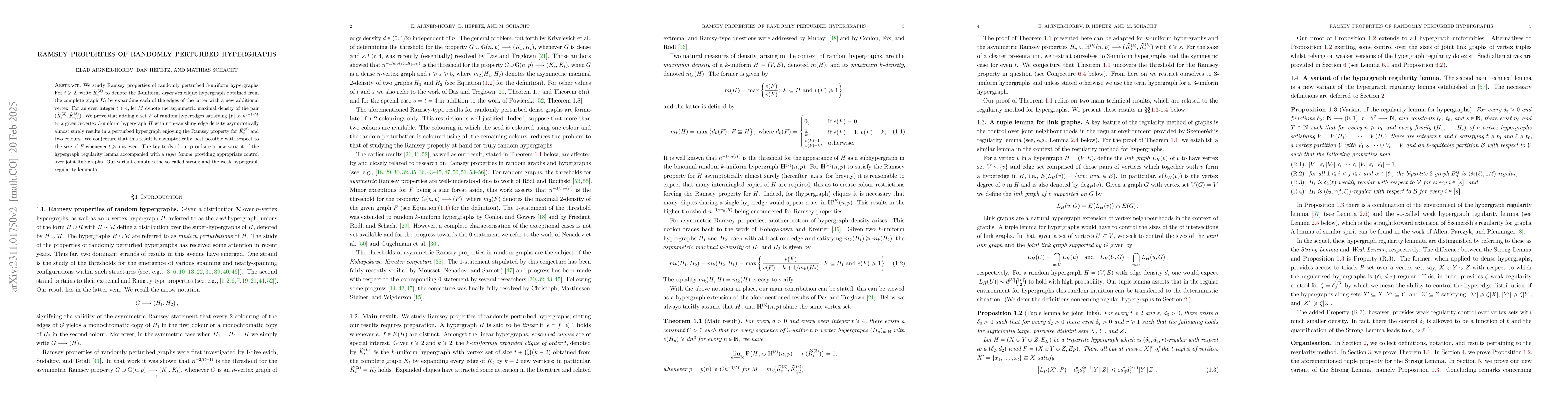 Thumbnail for Ramsey properties of randomly perturbed hypergraphs