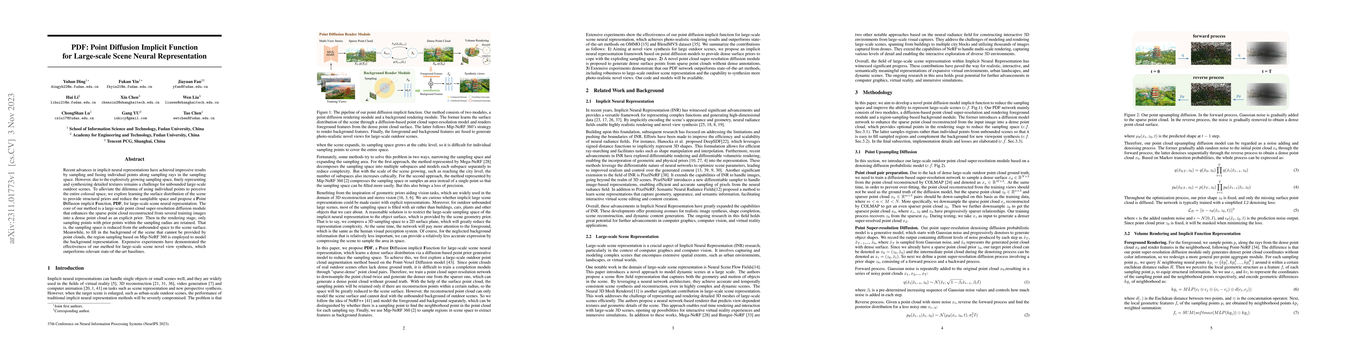 Thumbnail for PDF: Point Diffusion Implicit Function for Large-scale Scene Neural
  Representation