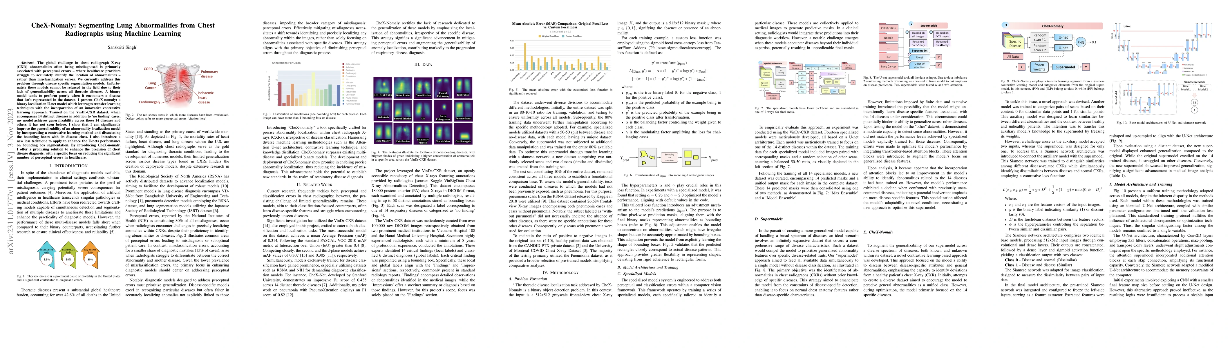 Thumbnail for CheX-Nomaly: Segmenting Lung Abnormalities from Chest Radiographs using
  Machine Learning
