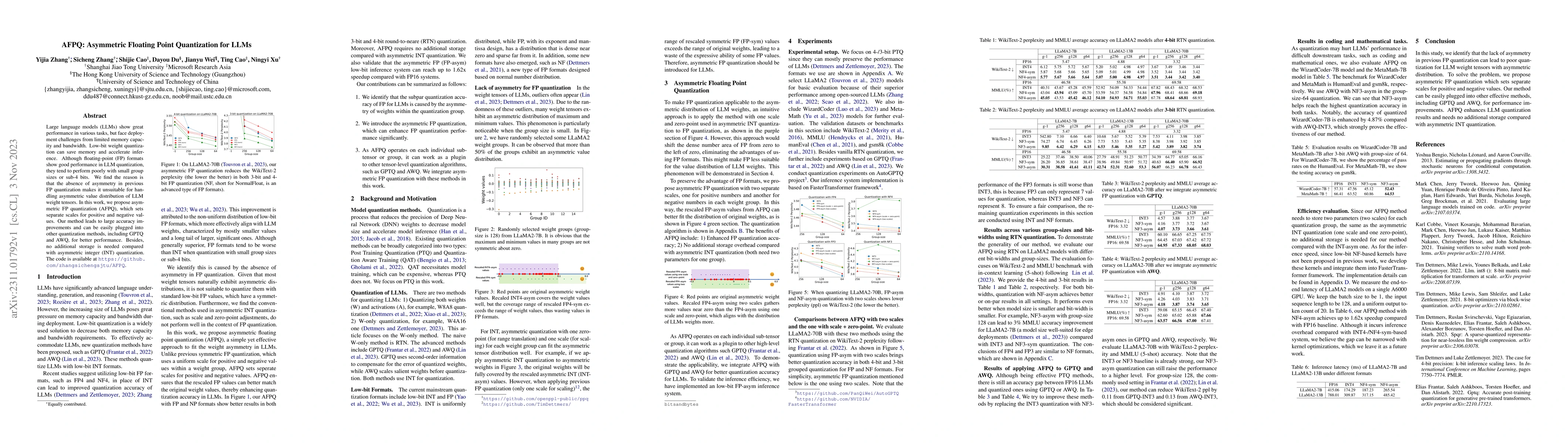 Thumbnail for AFPQ: Asymmetric Floating Point Quantization for LLMs