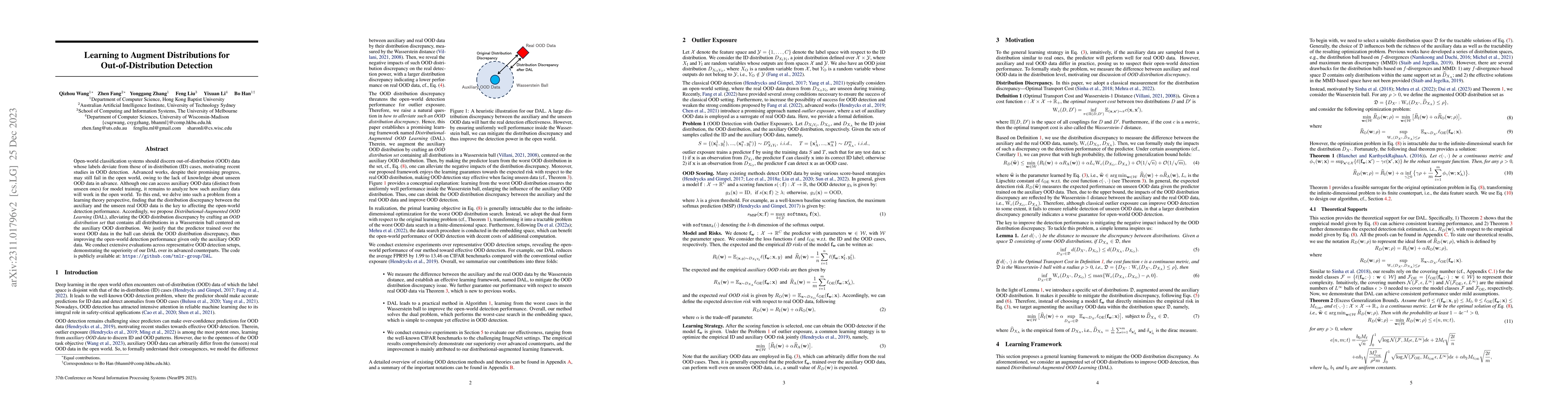 Thumbnail for Learning to Augment Distributions for Out-of-Distribution Detection
