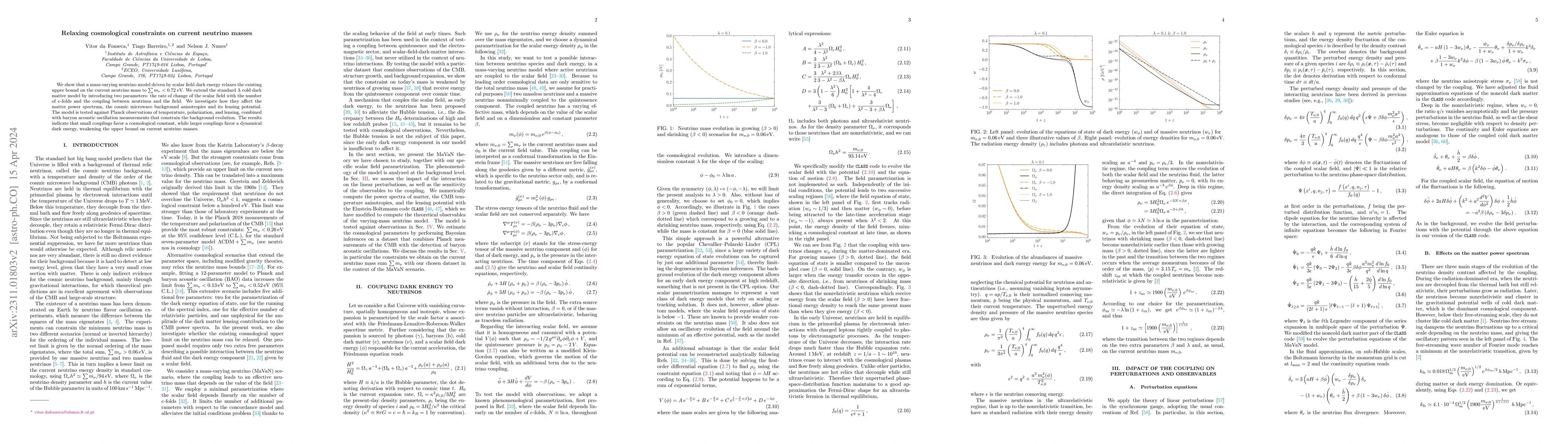 Thumbnail for Relaxing cosmological constraints on current neutrino masses