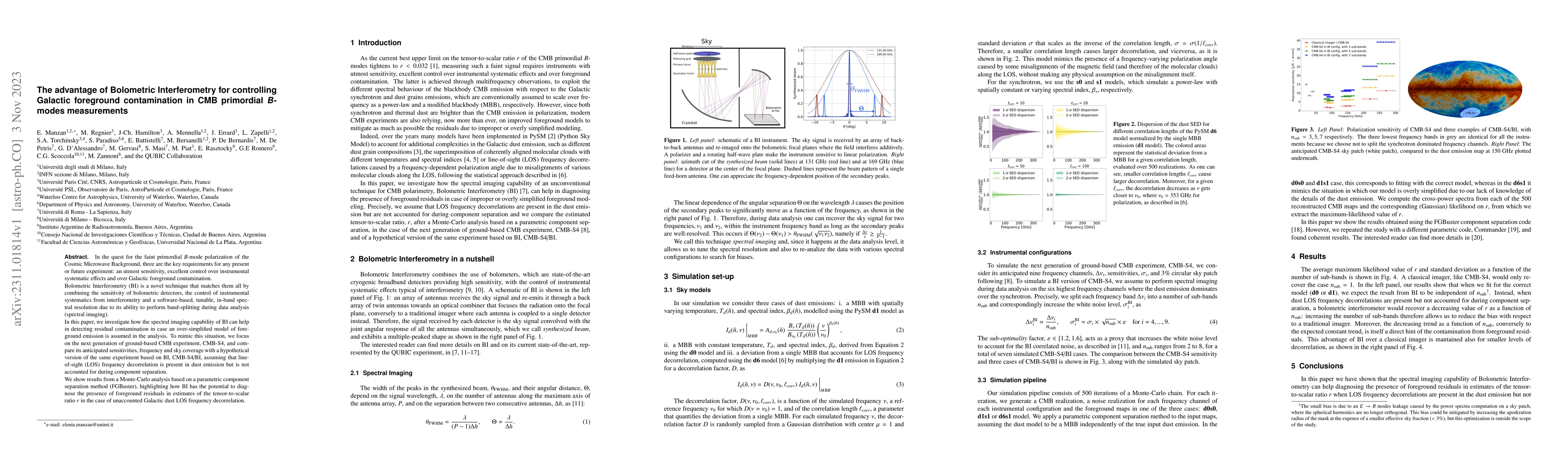Thumbnail for The advantage of Bolometric Interferometry for controlling Galactic
  foreground contamination in CMB primordial B-modes measurements