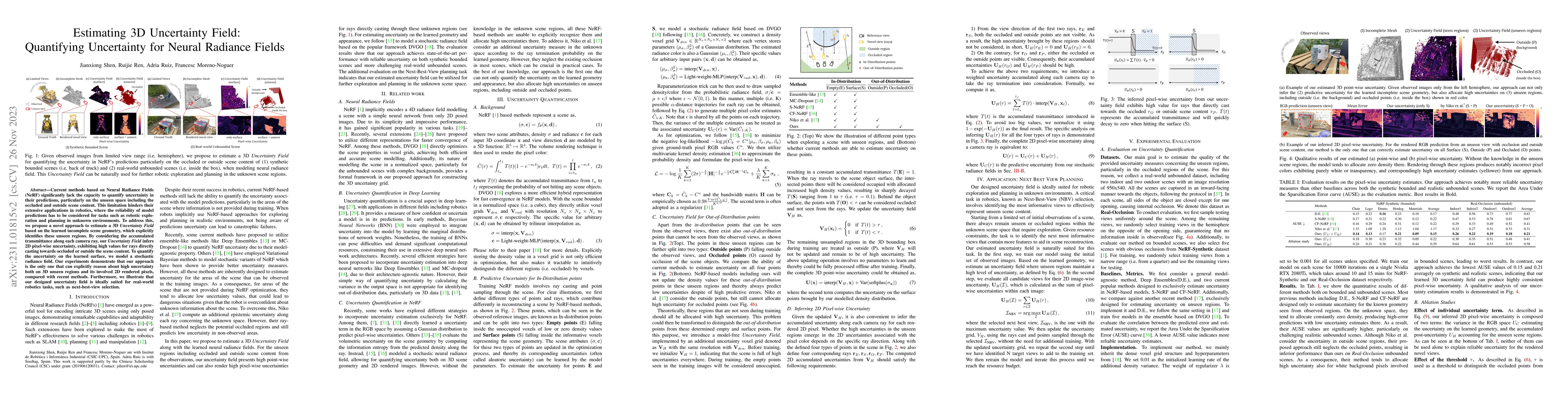 Thumbnail for Estimating 3D Uncertainty Field: Quantifying Uncertainty for Neural
  Radiance Fields