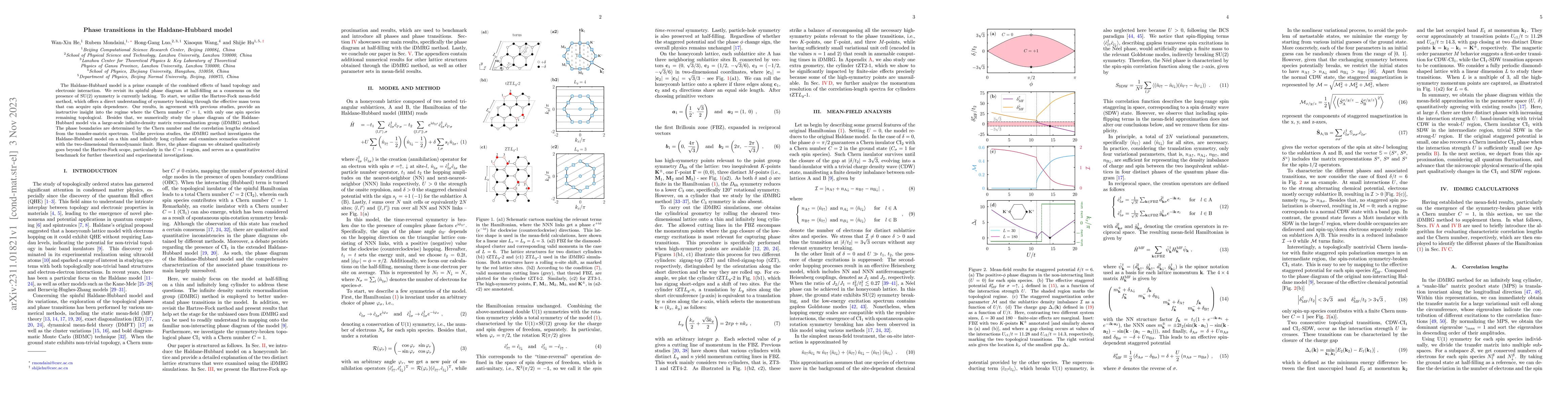 Thumbnail for Phase transitions in the Haldane-Hubbard model