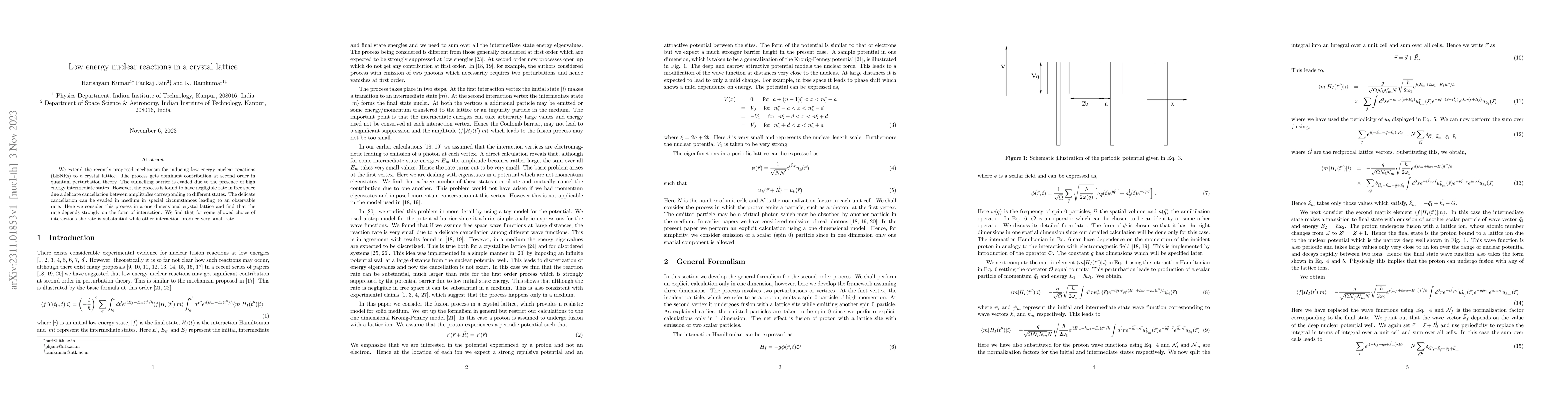 Thumbnail for Low energy nuclear reactions in a crystal lattice
