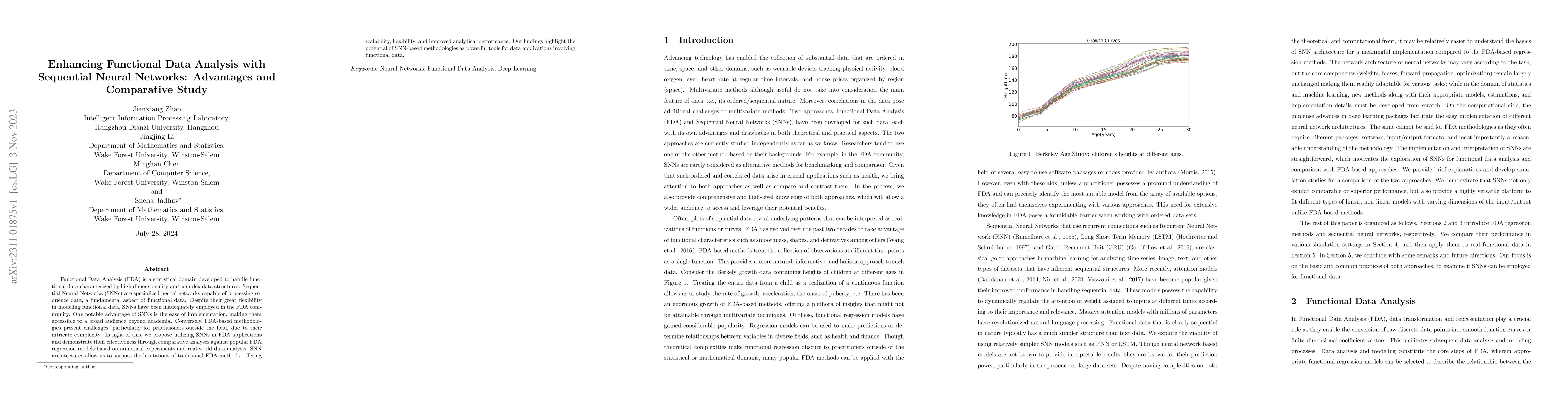 Thumbnail for Enhancing Functional Data Analysis with Sequential Neural Networks:
  Advantages and Comparative Study