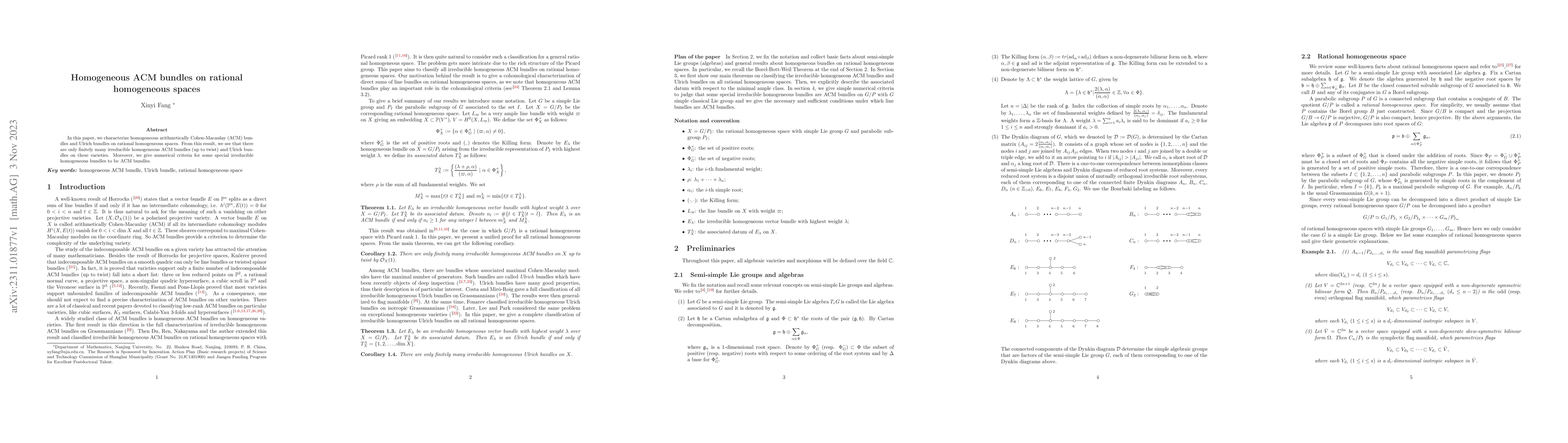 Thumbnail for Homogeneous ACM bundles on rational homogeneous spaces