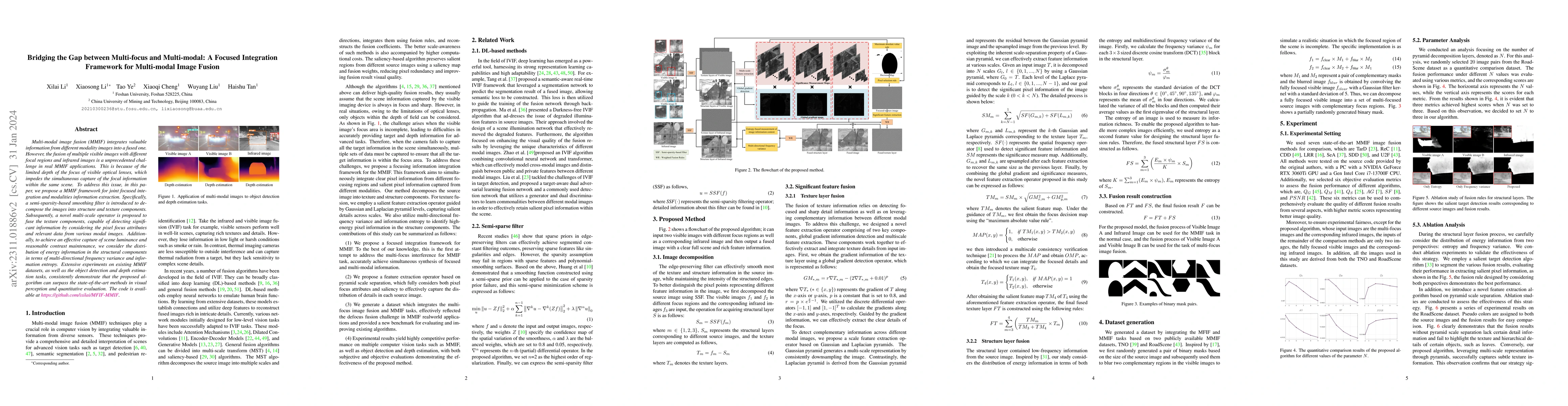 Thumbnail for Bridging the Gap between Multi-focus and Multi-modal: A Focused
  Integration Framework for Multi-modal Image Fusion